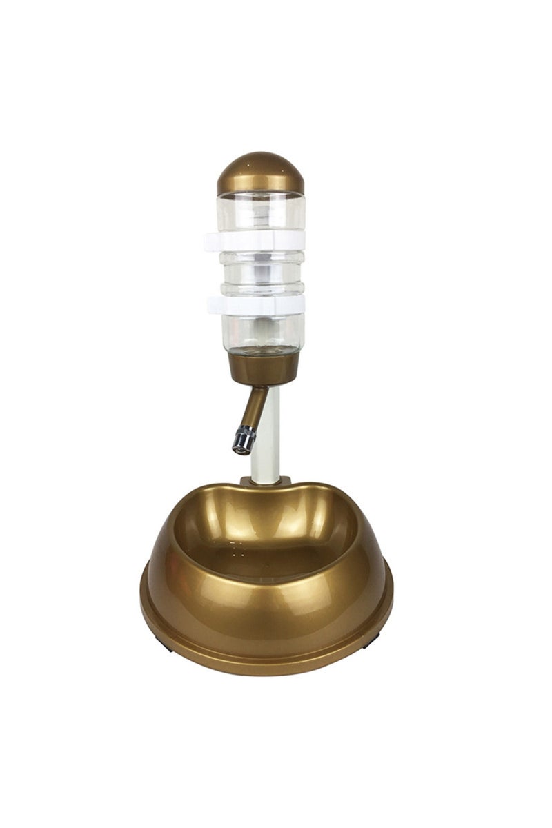 M gold Automatic Pet Drinker Dog Bowls Water Bottles Universal Dog Waterer Feeder 2 in 1 Liftable Di