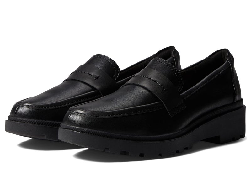 Clarks Collection Women's Calla Ease Loafer, Black Leather, 8.5 W US - Image 2