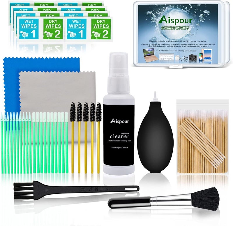Aispour Phone Cleaning Kit, Phone Screen Cleaner, Cleaning Kit for iPhone Cell Phone Airpod, Cleaner Kit for iPhone Speaker Charging Port Cleaning Tool, Electronics Cleaning kit for Laptop USB C Lightning - Image 1