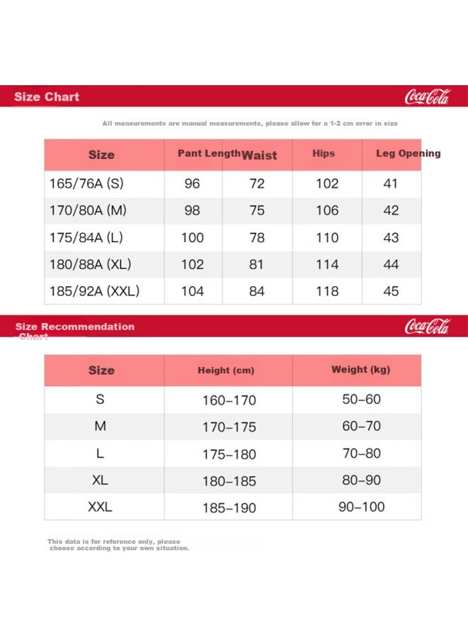Coca-cola Casual Pants For Men, Summer Ice Silk Sweatpants, Loose Straight-leg Trousers For Couples, Light Apricot Color, Regular Size, S - Image 5