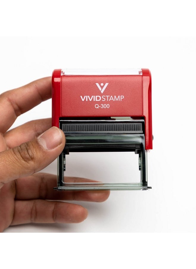 Vivid Stamp Paid Self Inking Rubber Stamp (Red) - Medium  - Image 2