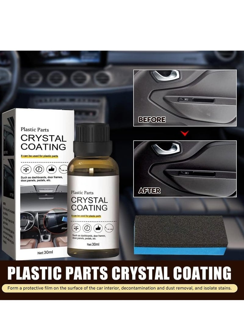 طلاء كريستال يعيد الحياة لأجزاء السيارة البلاستيكية يدوم ويجدد مظهر سيارتك يعيد اللون واللمعان - Image 2