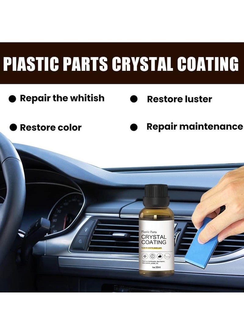 طلاء كريستال يعيد الحياة لأجزاء السيارة البلاستيكية يدوم ويجدد مظهر سيارتك يعيد اللون واللمعان - Image 3