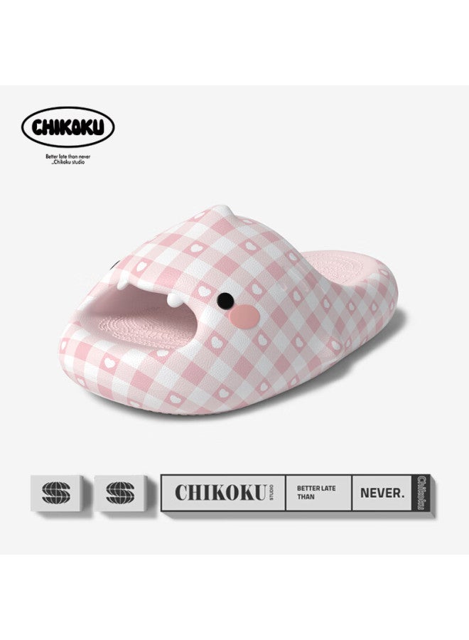 Chikoku شبشب قرش كرتون لطيف شبكي للسيدات خارجي بسماكة عازلة مضاد للانزلاق منزلي صندل قرش للأزواج للرجال - Image 1