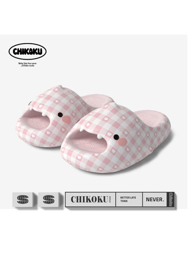Chikoku شبشب قرش كرتون لطيف شبكي للسيدات خارجي بسماكة عازلة مضاد للانزلاق منزلي صندل قرش للأزواج للرجال - Image 5