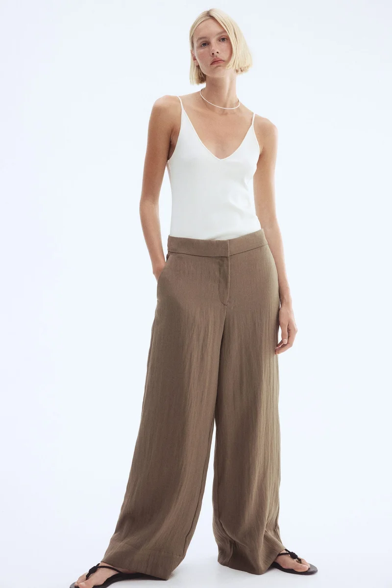 H&M Wide twill trousers