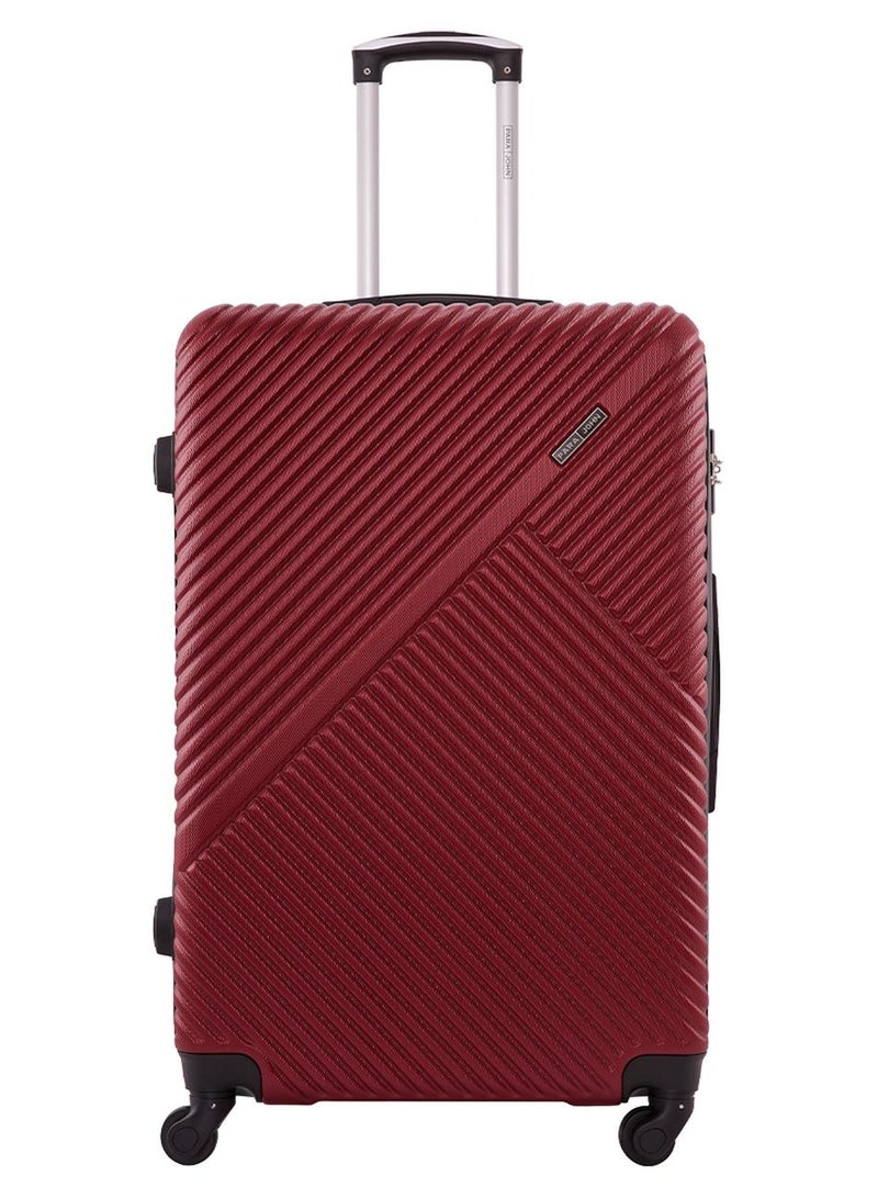 PARAJOHN Aurora 24-Inch Medium Checked-In Luggage – 20 kg Lightweight ABS Hard Case Trolley Bag with 4 Spinner Wheels & Lock, Burgundy - Image 1
