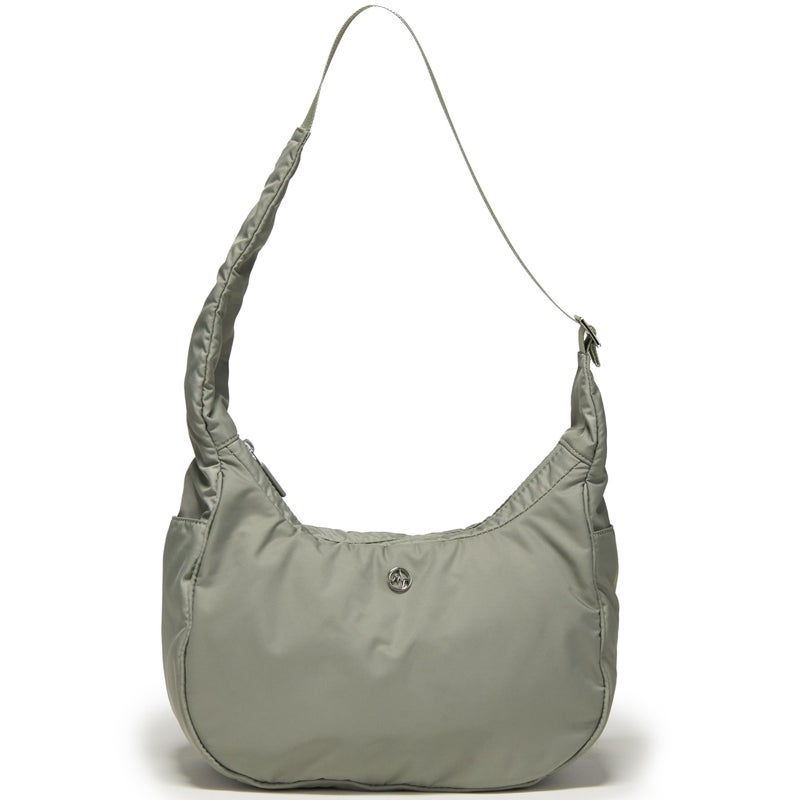 Pander 4L Nylon Shoulder Bag for Women, Water-Repellent Underarm Purse with Adjustable Strap, Multi-Pocket Everyday Handbag, Grey Sage - Image 1