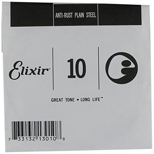 ELIXIR أوتار إليكسير® المضادة للصدأ مطلية بالفولاذ العادي وتر واحد (.010) - Image 4