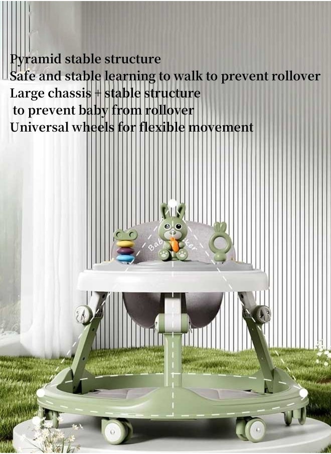 oldlaiben Baby walker, Multi-function O-leg walker, 2 Height Adjustable, 360-Degree Rotate Universal Wheels, For 6-12 Months Baby Walker For Boys And Girls（Pink）  - Image 5