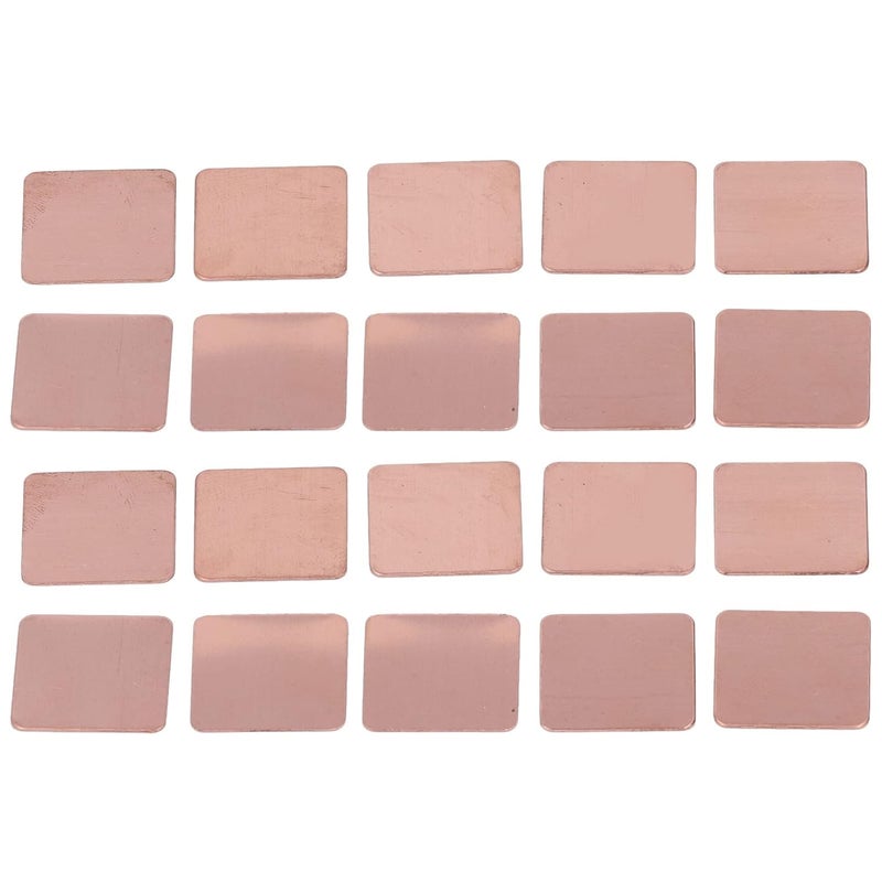 Copper Heat Sink Shim, Thermal Pad for Laptop CPU GPU, 20Pcs 20x20mm - Strong Thermal Conductivity, Easy Installation, Suitable for Electronics Cooling (0.8mm) - Image 1
