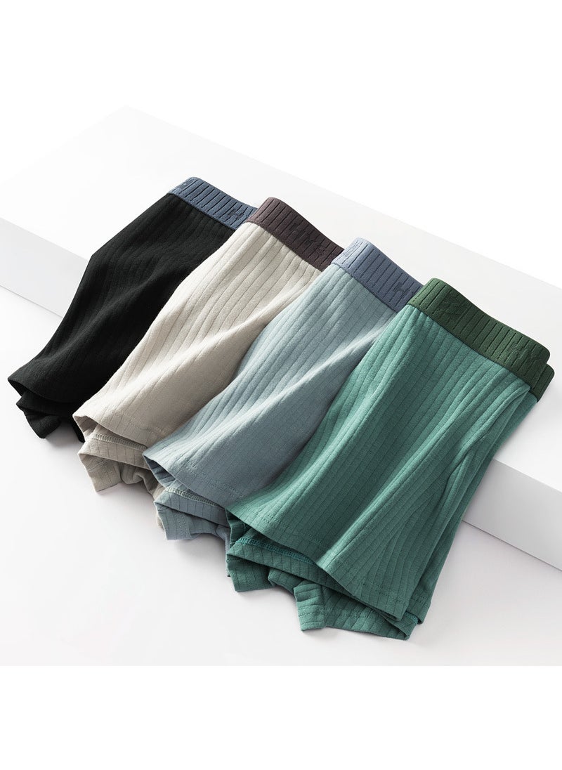 Generic 2022 New Mens Graphene Underwear Pure Cotton Boxer Shorts Breathable Mid-waist Mens Pants Underpants 810-g pure cotton 4 Pack 