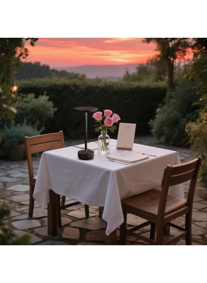 AGREON Rechargeable Cordless Table Lamps,Portable 5000mAh Table Light Touch 3 Color Stepless Dimming Battery Powered LED Metal Table Lamp for Restaurant Home Outdoor Camping(Black) - Image 4