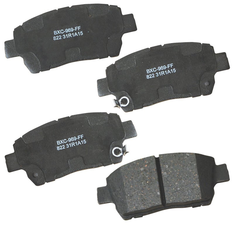 Bendix Premium SBC822 Ceramic Front Brake Pads for FAW F4 2008, F5 2009-2008, Scion iQ 2012, Toyota Celica 2000, Echo 2002-2001, MR2 Spyder 2001-2000, Prius 2002-2001 - Image 2