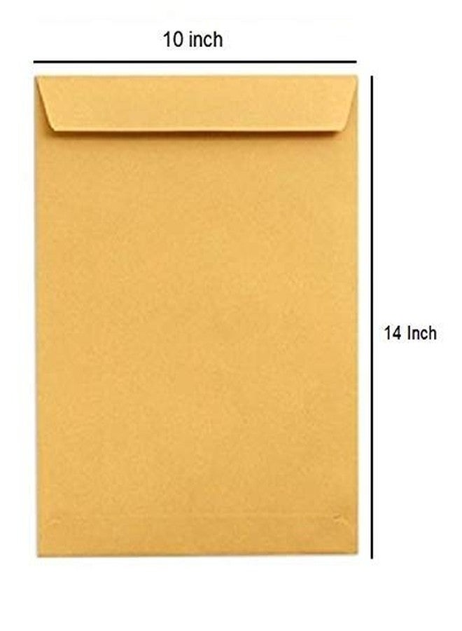Sehgal Laminated Yellow Paper Legal Size Envelope Ideal For Home Office Secure Mailing | Poly Laminated inside | 10 x 14 inch (Pack of 50) - Image 2