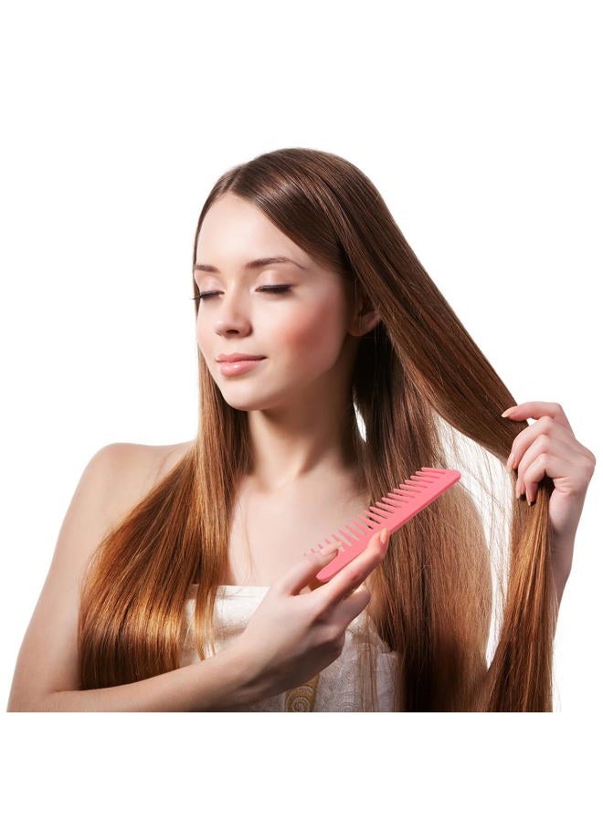 IOUALEY 3 Pcs Large Hair Comb Set - Wide Tooth, Shampoo-Friendly, for Wet, Dry, Long, and Curly Hair, Plastic Combs in 3 Colors for Ladies, Women, and Girls - Image 5