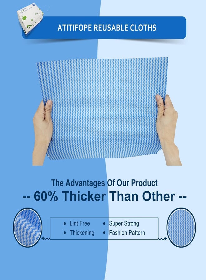 Atitifope Multi-Use Reusable Cloths - Heavy Duty Wipes for Kitchen, Bathroom & Car (50 Count (Pack of 1)) - Image 2