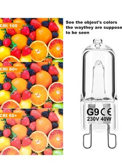 Mordely G9 Halogen Light Bulbs, G9 40W Halogen Bulbs, 2700K Warm White G9 230V Dimmable Capsule Bulbs, Non-Flicker,6 Pack  - Image 3