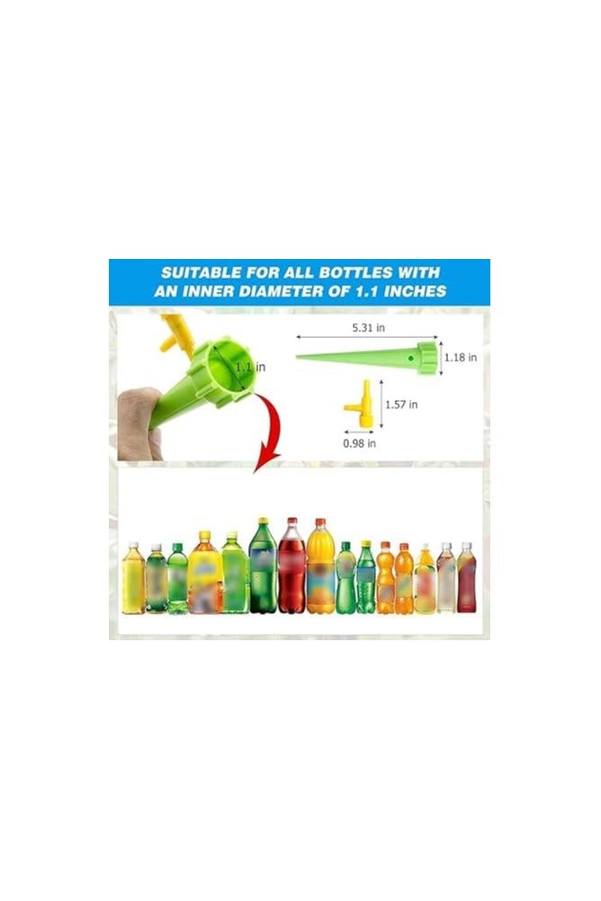 20 قطعة من أجهزة ري النباتات، مسامير ري ذاتية مع صمام تحكم وقوس دعم، نظام ري بالتنقيط بطيء الإطلاق للحديقة والأواني والاستخدام في العطلات - Image 3