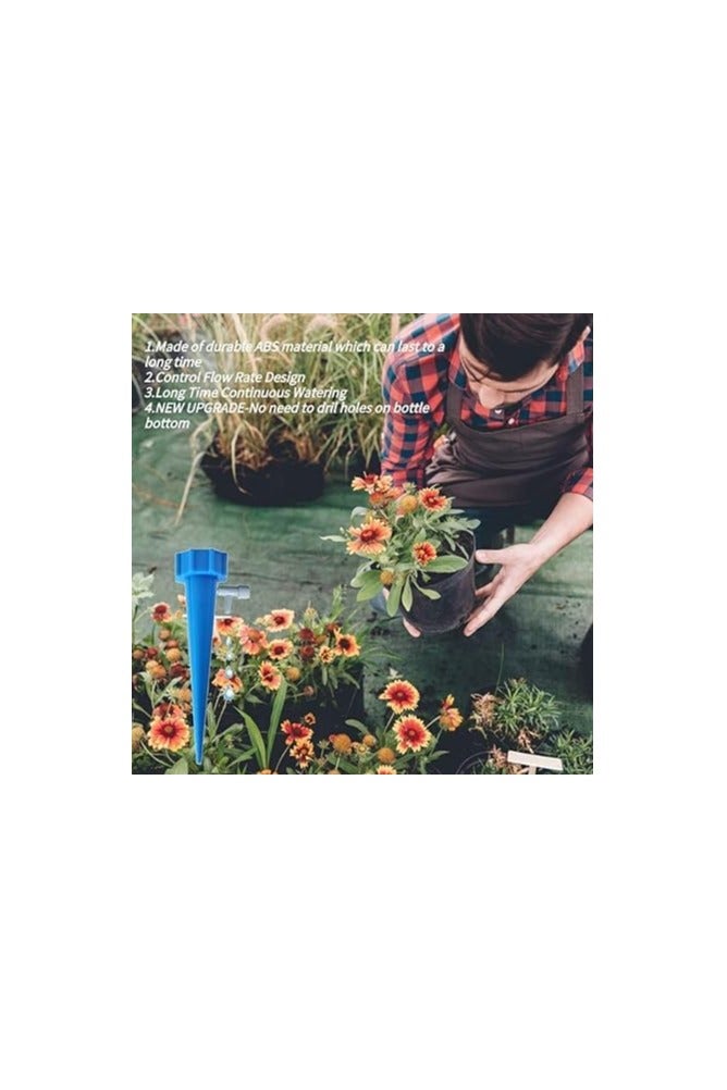 20 قطعة من أجهزة ري النباتات، مسامير ري ذاتية مع صمام تحكم وقوس دعم، نظام ري بالتنقيط بطيء الإطلاق للحديقة والأواني والاستخدام في العطلات - Image 5