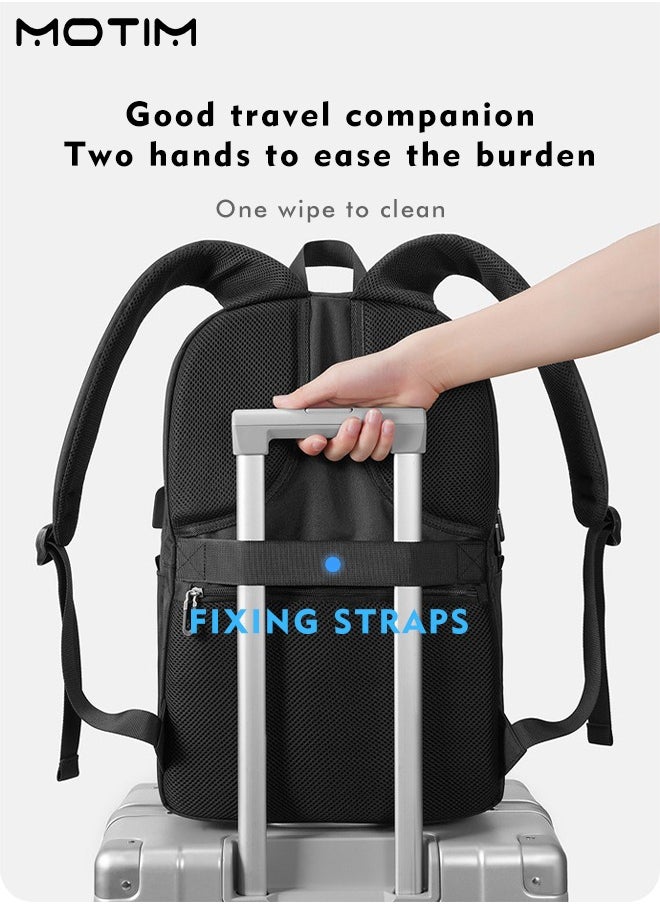 Motim - 15.6 Inch Laptop Bag Travel Backpack Lightweight Business Bag with USB Charging Port, Waterproof Large Capacity Computer Backpack with Inner Organizer - Image 1