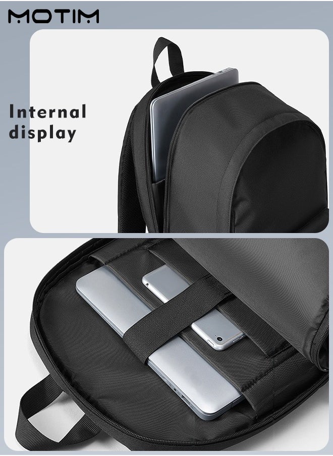 Motim - 15.6 Inch Laptop Bag Travel Backpack Lightweight Business Bag with USB Charging Port, Waterproof Large Capacity Computer Backpack with Inner Organizer - Image 1