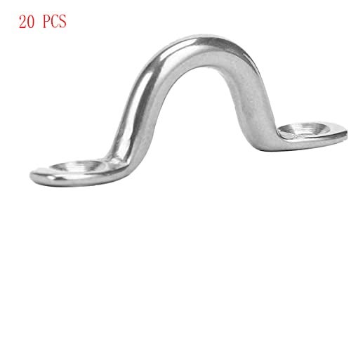 Lagogia M3 316 Stainless Steel Bimini Boat Top PAD Eye, Eye Strap, Tie Down, Tie Anchor Point, Kayak Deck Loop, Suitable for Kayak Canoe Rigging, Pack of 20 - Image 3