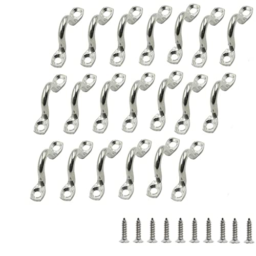 Lagogia M3 316 Stainless Steel Bimini Boat Top PAD Eye, Eye Strap, Tie Down, Tie Anchor Point, Kayak Deck Loop, Suitable for Kayak Canoe Rigging, Pack of 20 - Image 1