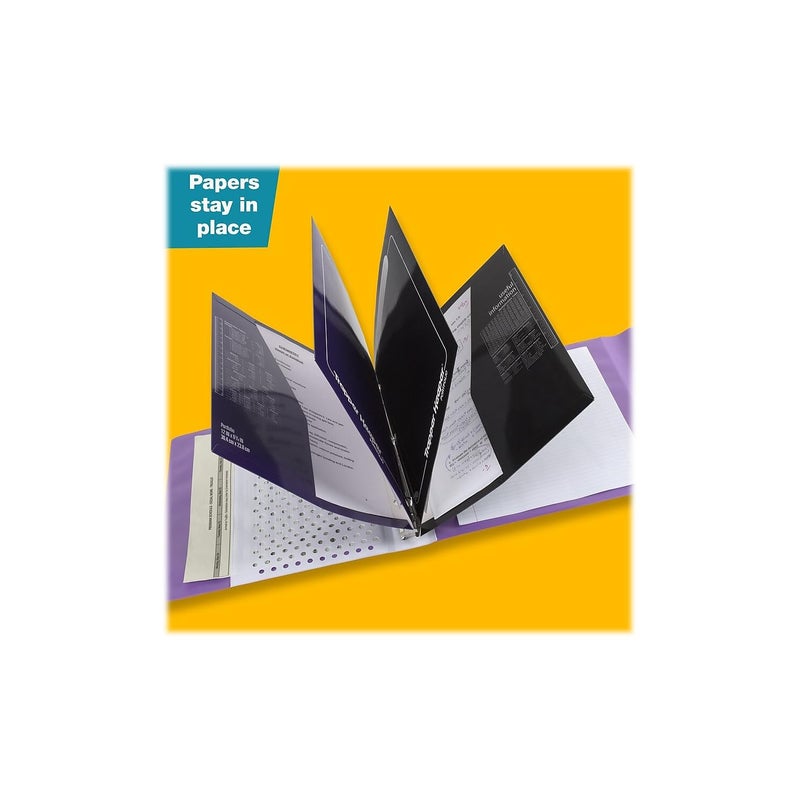 Mead Trapper Keeper Binder, Retro Design, 1 Inch Binder with Folders and Pockets, Holds 8-1/2" x 11" Paper, Palm Trees (260038FDE1-ECM) - Image 2