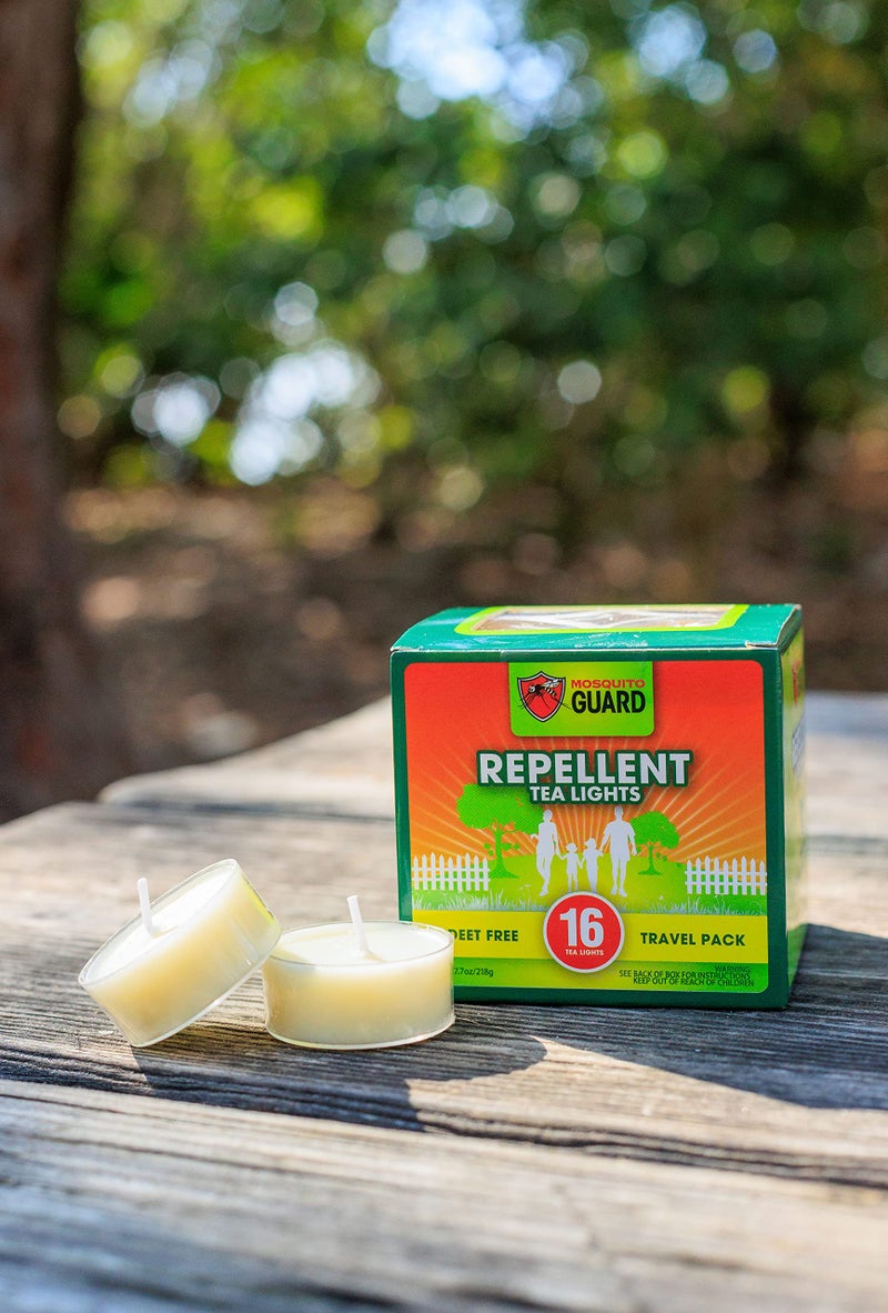 Mosquito Guard 16 Tealight Citronella Candles Outdoor Mosquito Repellent Indoors - DEET Free Mosquito Candles for Outside - Natural Mosquito Repellent Outdoor Patio Candle - Yard Bug Repellent Candle - Image 4