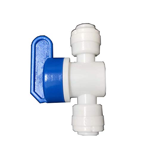 Malida 3/8"x3/8" Tube Ball Valve Quick Connect Shut Off for RO Water Purifiers Filters Reverse Osmosis Set of 2 - Image 4