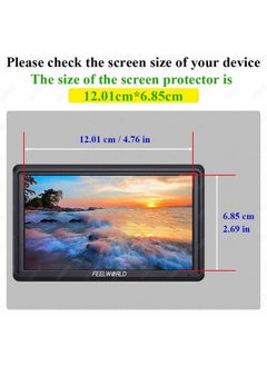 ULBTER 12.01Cm*6.85Cm Screen Protector For 5.5 Inch Display Screen Feelworld Monitorscreen Ratio16:9 Ulbter 0.3Mm 9H Hardness Ultraclear Tempered Glassantiscrach Antidust [2 Pack]  - Image 3