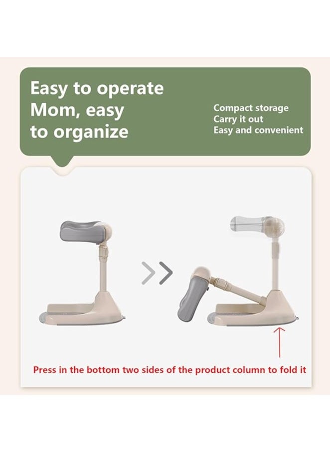 Coconut Baby Adjustable Folding Standing Bathtub for Youngsters - Anti-Slip Bathing Aid with Safety Rail, Durable Plastic,  Ideal for Home Use, Youngsters Shower Aid|Safety Rail Design|Flexible Height  - Image 5
