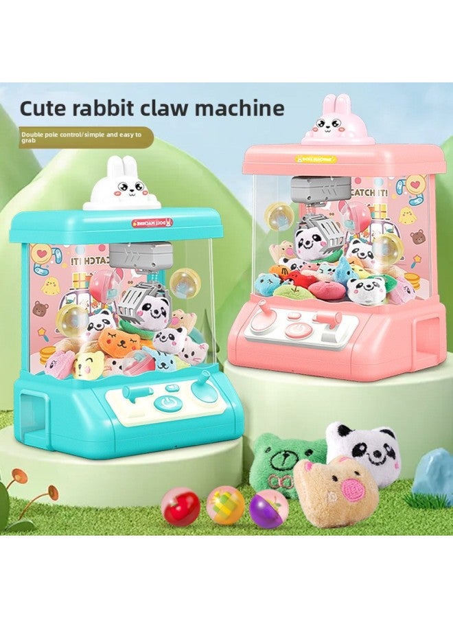 Children's Doll Catch Machine Internet Celebrity Household Large Clamp Doll Electric Coin Gashmere Game Machine Toy-Color:[Green Space] Configuration: 2 Tumbler +2 Dolls +3 Twisted Eggs (color Box) - Image 4