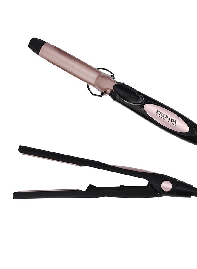 KRYPTON 3 In 1 Hair Styling Set  KNHF6397 Black & Rose Gold - Image 3