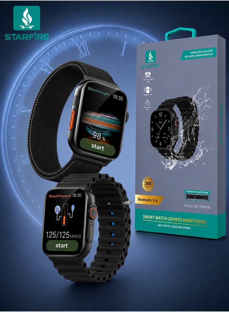 Starfire Smart Watch Starfire SF-SW10 Ultra, Bluetooth Calling Watch with 2.01 Inch Full Touch Screen, Wireless Charging, IP65, Black - Image 1