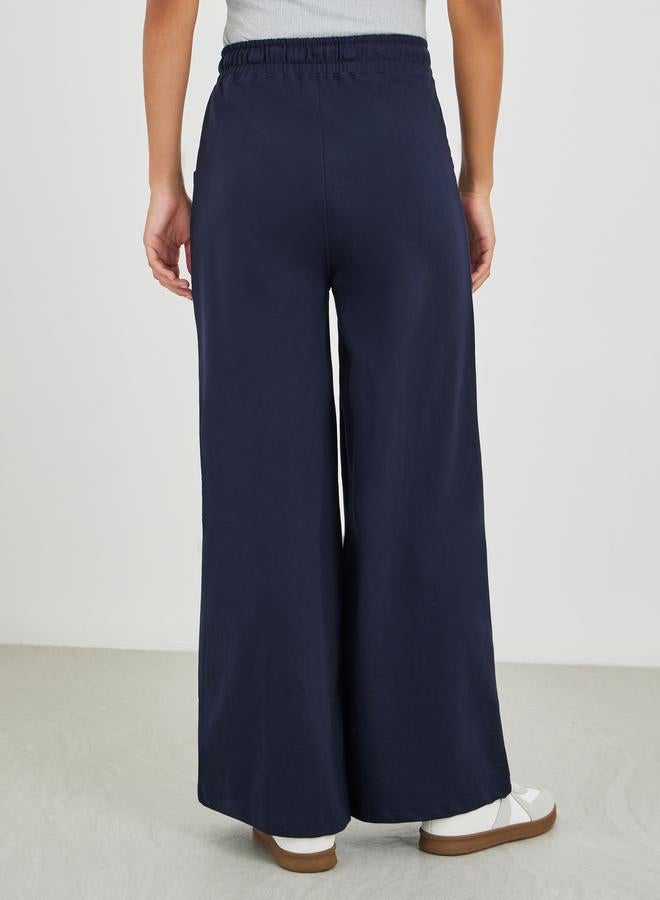 Styli Styli Solid Cut and Sew Wide Leg Joggers - Image 4