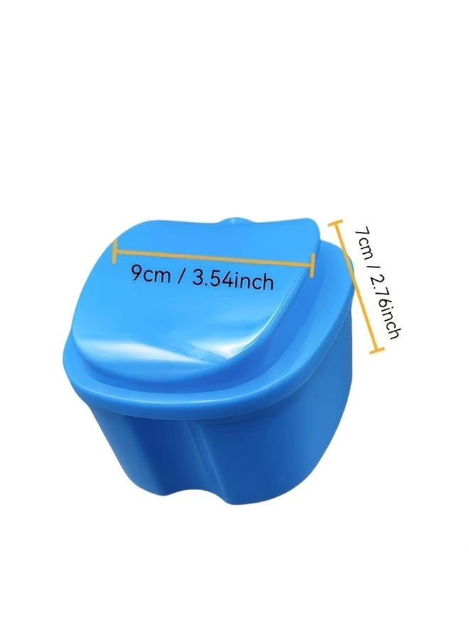 حافظة أطقم الأسنان البنفسجية مع نظام فلتر شبكي معلق - صندوق تنظيف عميق - Image 4