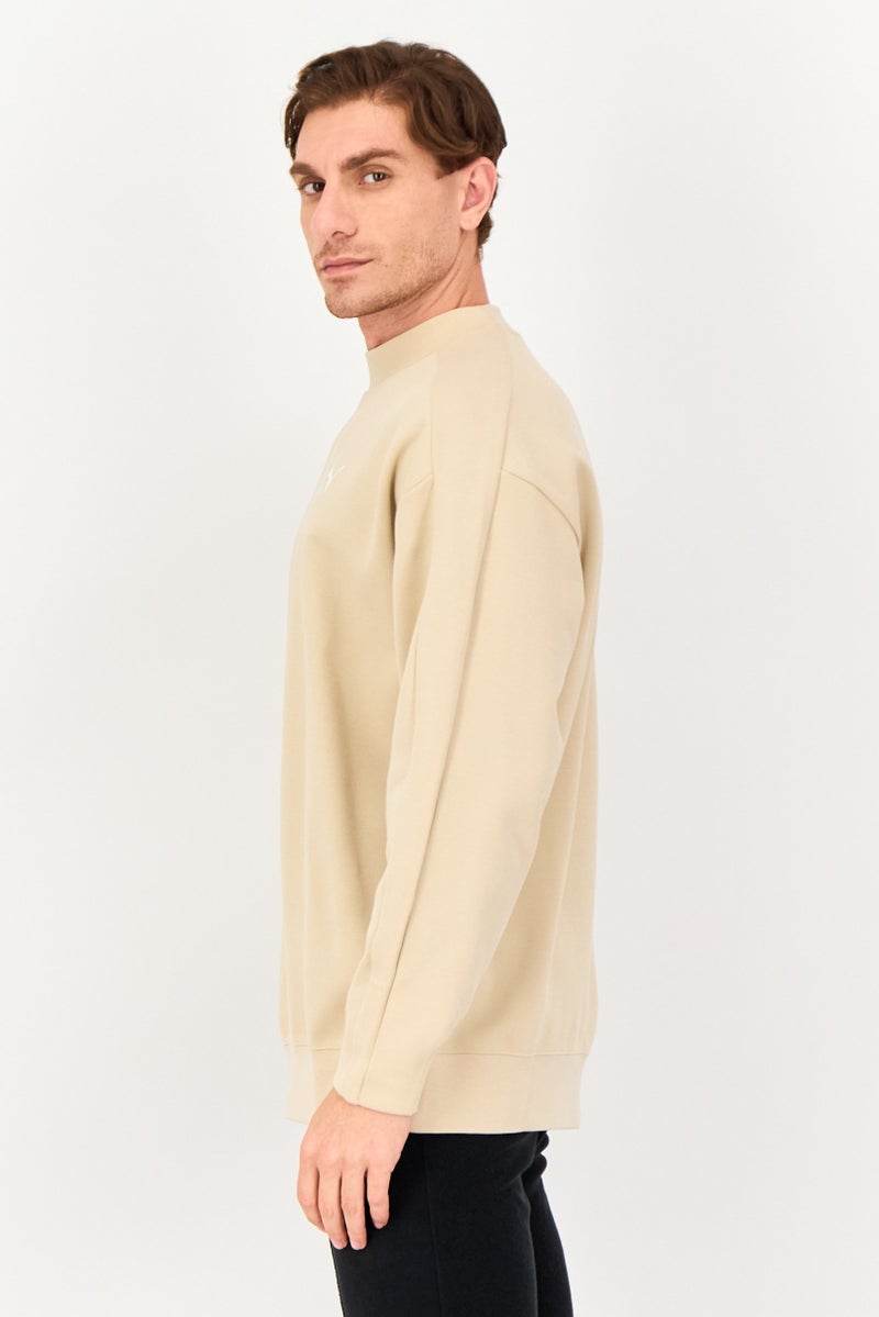 PUMA Men Sportswear Fit Long Sleeve Outdoor Sweatshirt, Beige - Image 2