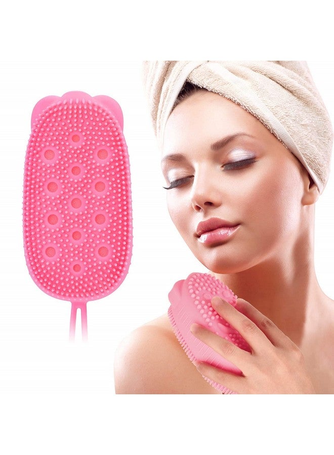 BeeDuck Body Bubble Bath Scrubber Brush Double Side Bathing Brush for Skin Deep Cleaning Massage, Dead Skin Removal Exfoliating Belt for Shower, Easy to Clean for Men & Women (BUBBLE BATH BRUSH) - Image 1