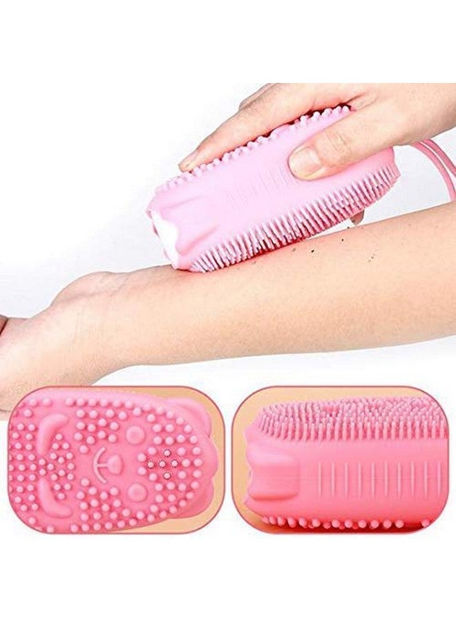 BeeDuck Body Bubble Bath Scrubber Brush Double Side Bathing Brush for Skin Deep Cleaning Massage, Dead Skin Removal Exfoliating Belt for Shower, Easy to Clean for Men & Women (BUBBLE BATH BRUSH) - Image 3