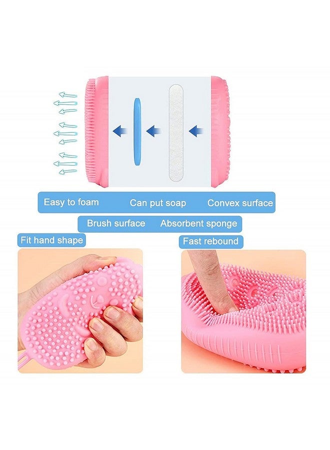 BeeDuck Body Bubble Bath Scrubber Brush Double Side Bathing Brush for Skin Deep Cleaning Massage, Dead Skin Removal Exfoliating Belt for Shower, Easy to Clean for Men & Women (BUBBLE BATH BRUSH) - Image 2