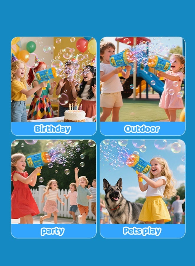 بازوكا مصنعين الجملة  حفرة الملونة الأطفال الكهربائية فقاعة بندقية لعبة المحمولة قاذفة الصواريخ صافي المشاهير بندقية اهتزازي الساخن - Image 2