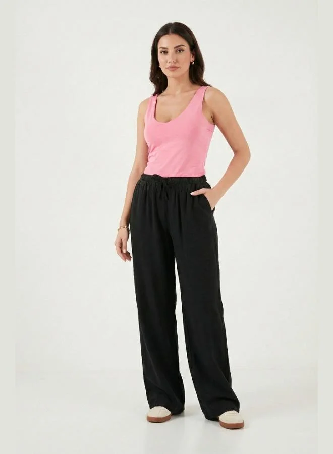 Lela  Lela Wide Leg High Waist Wide Leg Trousers Women's Pants 668YP5424 for Women | Best Price UAE