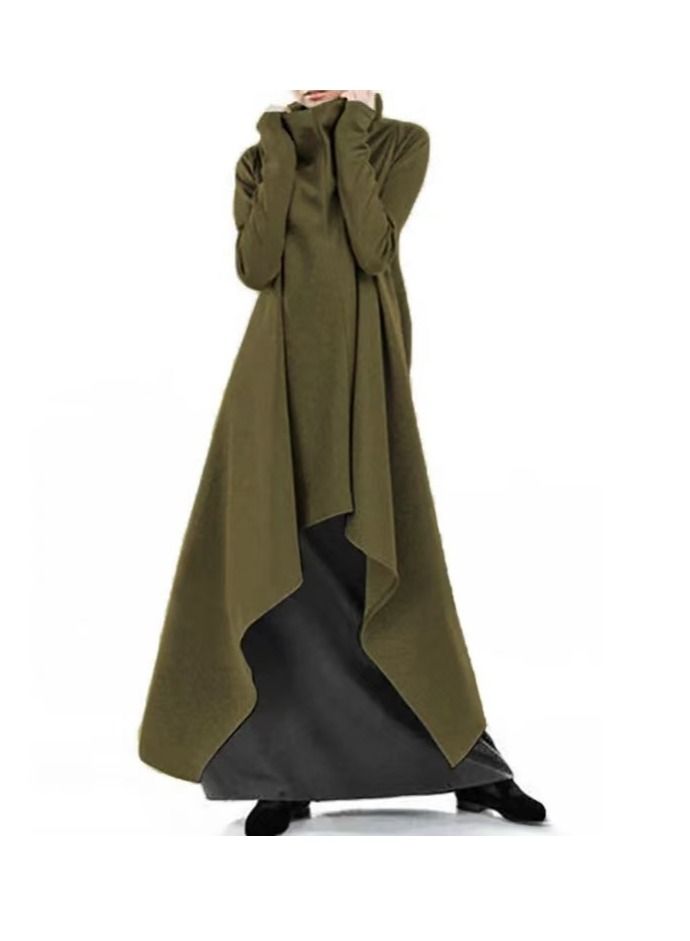 Loquat Spring And Autumn Lady Loose Irregular Gown Hoodie 