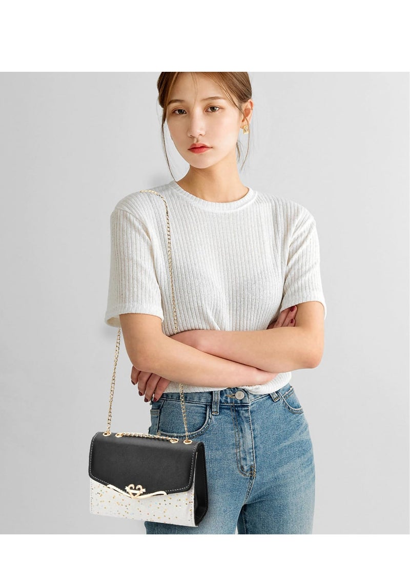 Excefore Small Crossbody Handbags, Fashion Over the Shoulder Bag, PU Leather Cross Body Phone Handbags, Suitable for Ladies & Girls (Black)  - Image 2