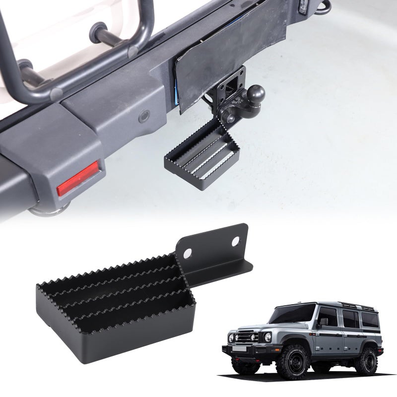 Tumukiw Tow Hitch Step Compatible with INEOS Grenadier 20202024 Heavy Duty Anti Slip and Rust Towing Black Hitch Steps Auto Accessories Black Left - Image 2
