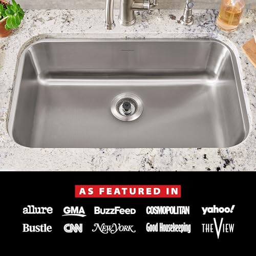 SinkShroom مصيدة حوض المطبخ شرووم الثورية خالية من الانسداد مصفاة حوض من الفولاذ المقاوم للصدأ، رمادي كروم - Image 4