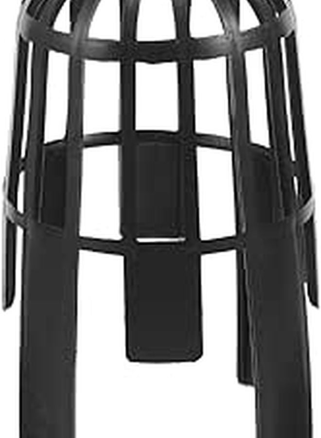 Black Plastic Gutter Guard Mesh Leaf Screen Downspout Strainer Roof Drainage Protection - Image 1