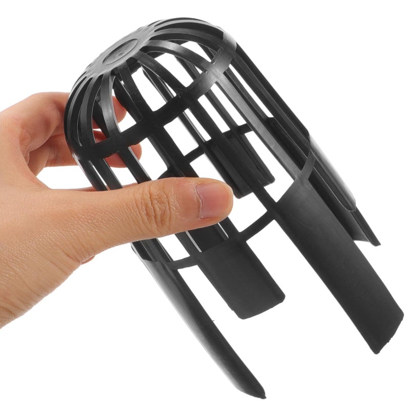 Black Plastic Gutter Guard Mesh Leaf Screen Downspout Strainer Roof Drainage Protection - Image 4
